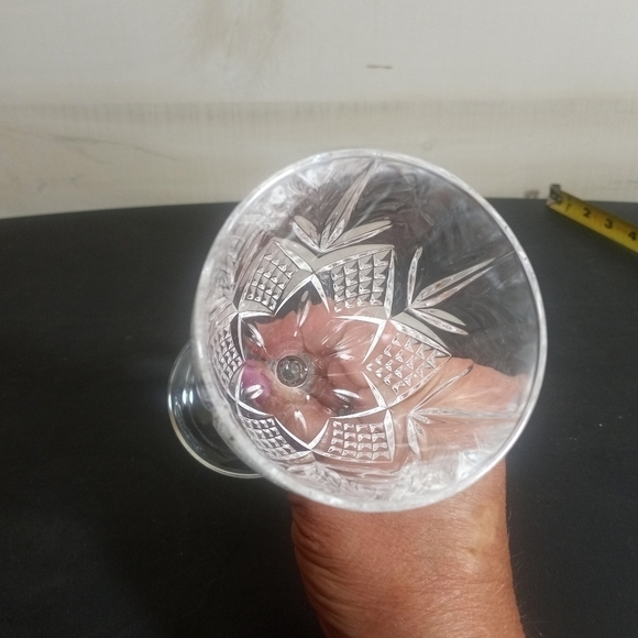 CRISTAL D'Arques Durand Fontenay Crystal Wine Glasses Set of Four Vintage - Picture 3 of 11